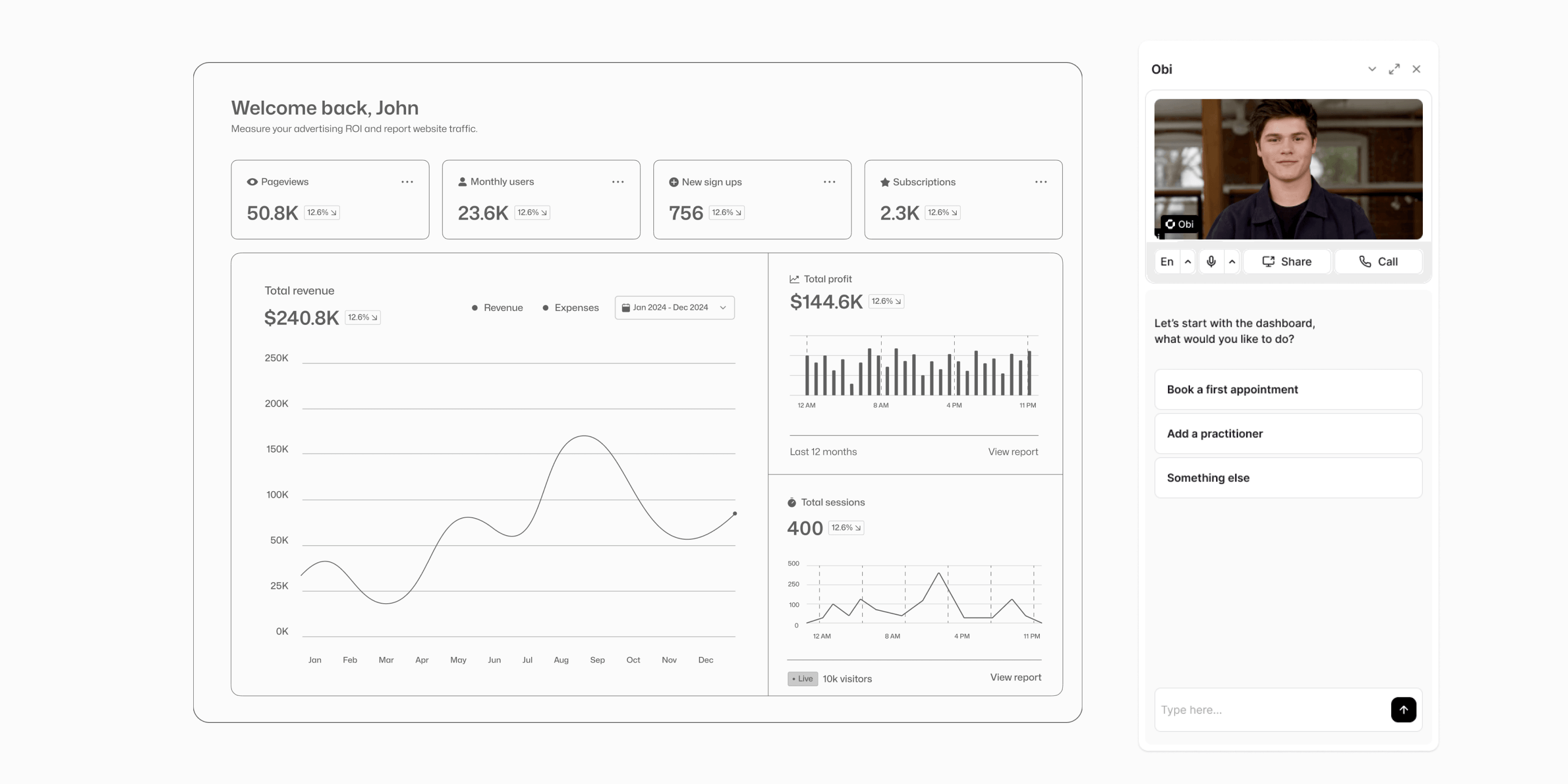 Obi dashboard